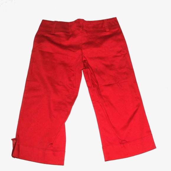 Ponny Tail Red Cropped Pants Size Small - Picture 2 of 2